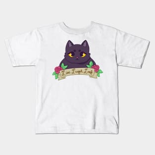 Live Laugh Loaf (Black Cat) Kids T-Shirt